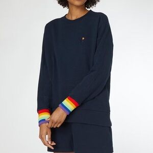 SWEATY BETTY pride collection Essentials Sweater Rainbow pride flag cuff size XL
